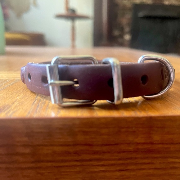 Rolled leather dog collar - Picture 1 of 3